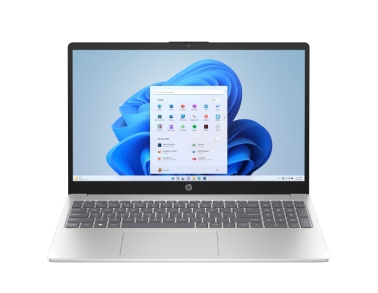 HP 15-fd0329ns Intel® N N100 Portátil 39,6 cm (15.6") Full HD 8 GB DDR4-SDRAM 256 GB SSD Wi-Fi 6 (802.11ax) Windows 11 Home Plata - Imagen 1
