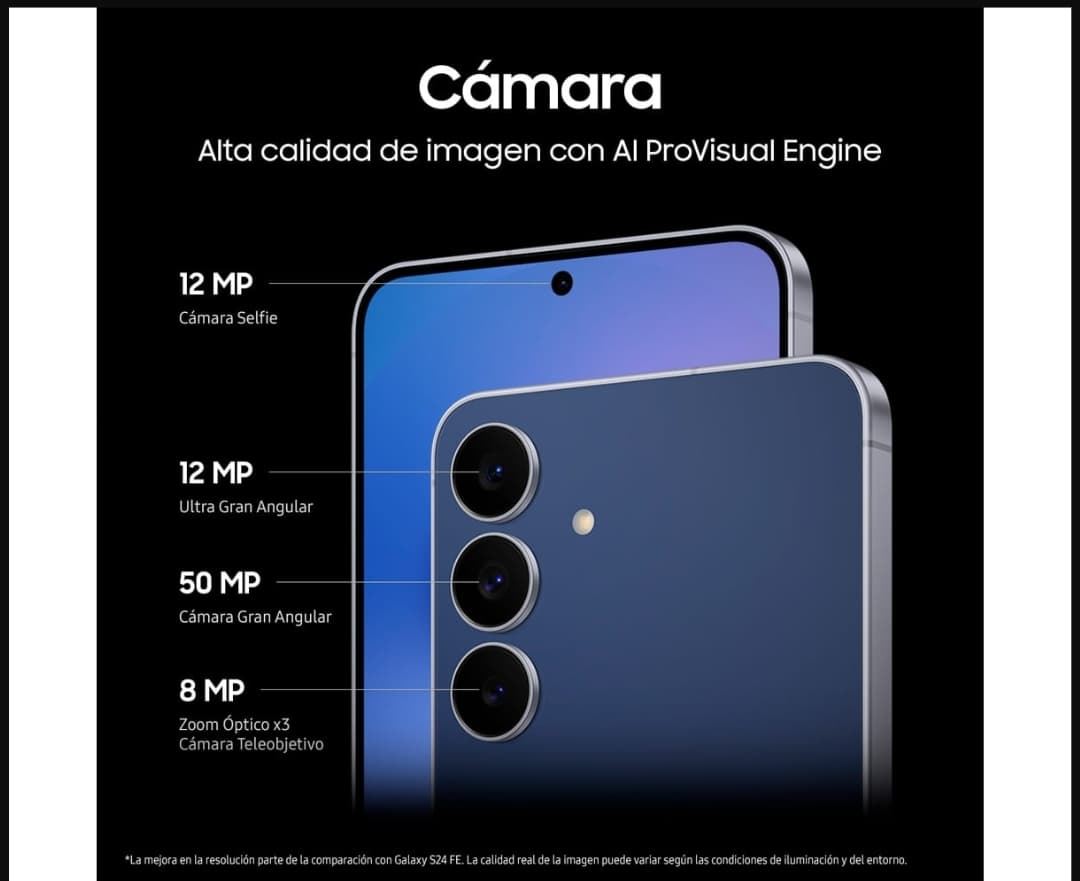 Samsung Galaxy S25 FE en color Jet Black - Imagen 2
