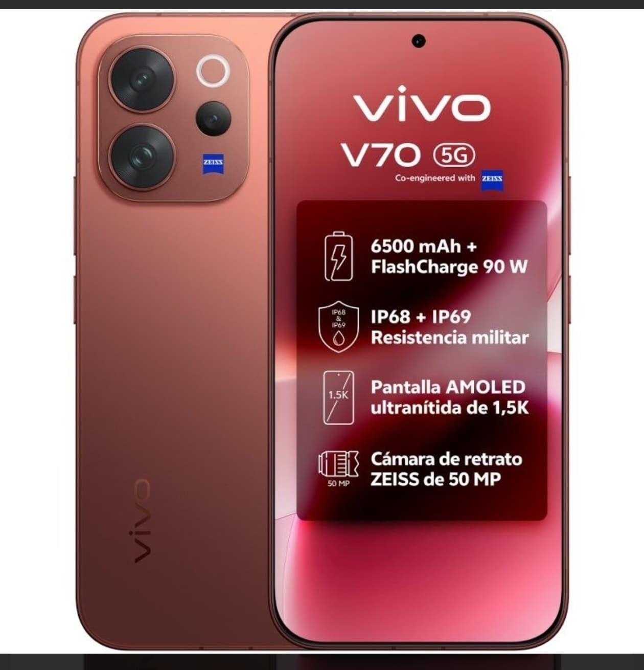Smartphone Vivo V70 8GB/ 512GB/ 6.59"/ 5G - Imagen 2